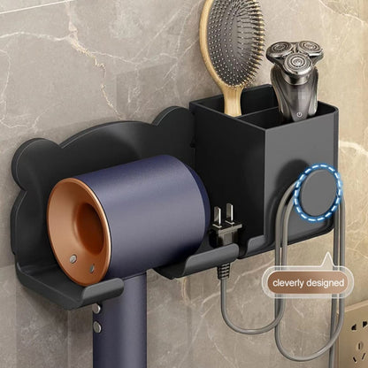 For Dyson Hair Dryer Wall-Mounted Holder Bathroom Shelf Storage Rack, Style: 3pcs Simple  Gray - Hair Dryers & Accessories by PMC Jewellery | Online Shopping South Africa | PMC Jewellery