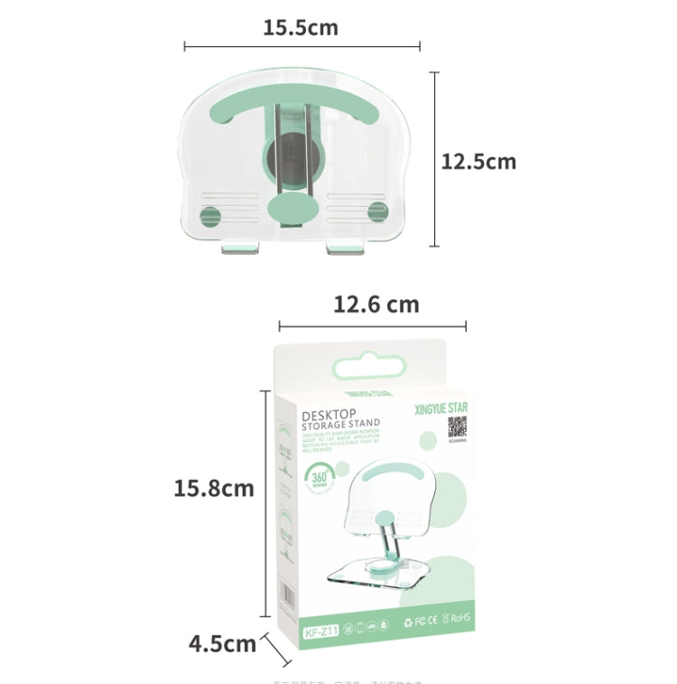 KF-Z11 Acrylic Tablet PC Mobile Phone Bracket Desktop Rotating Foldable Lazy Non-slip Phone Support Frame(Pink) - Desktop Holder by PMC TechLife | Online Shopping South Africa | PMC TechLife
