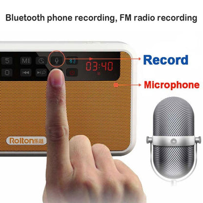 Rolton E500 Bluetooth Speaker 2.1-Channel Built-In Microphone Supports FM Radio(Orange) - Mini Speaker by Rolton | Online Shopping South Africa | PMC Jewellery
