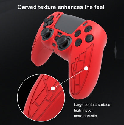 For PS5 Gamepad Silicone Case Non-slip Texture Thickened Protective Cover(Red) - Cases by PMC Jewellery | Online Shopping South Africa | PMC Jewellery