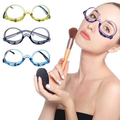 Makeup Magnifying Glass Presbyopic Glasses Flip Swivel Reading Glasses, Degree: +250(Wine Red) - Presbyopic Glasses by PMC Jewellery | Online Shopping South Africa | PMC Jewellery