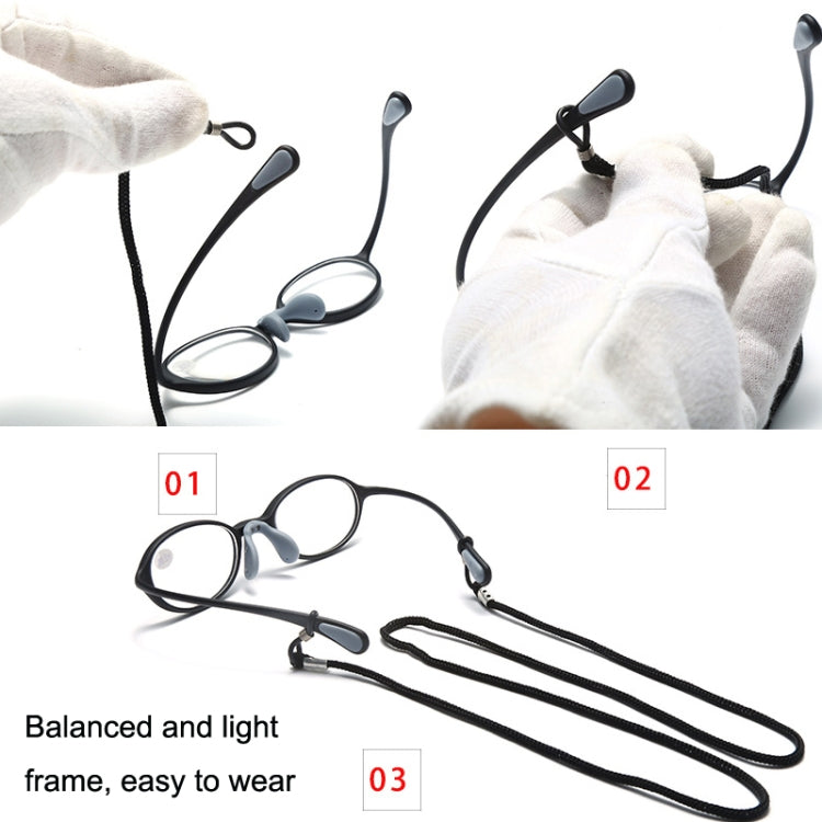 Portable Magnifying Glass Presbyopic Glasses Silicone Anti-Blue Light Reading Glasses, Degree: +300(Black) - Presbyopic Glasses by PMC Jewellery | Online Shopping South Africa | PMC Jewellery