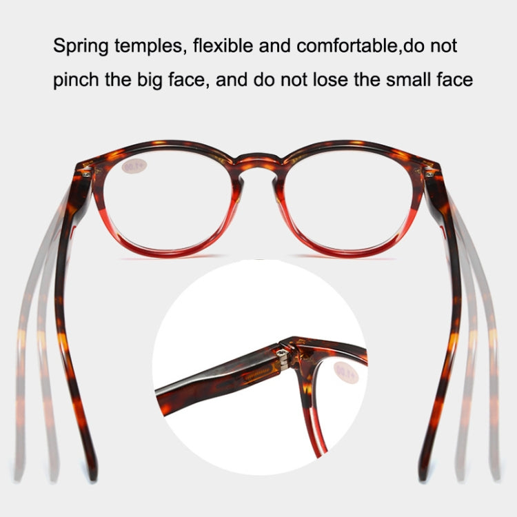 Retro Flexible Durable Portability HD Presbyopic Glasses +250(Red) - Presbyopic Glasses by PMC Jewellery | Online Shopping South Africa | PMC Jewellery