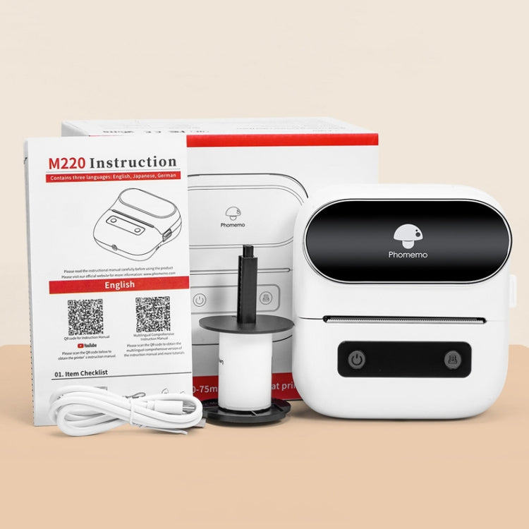 Phomemo M220 Jewelry Clothing Tags Bluetooth Thermist Strip Tag Printer(Black) - free shipping - PMC TechLife - Order now!
