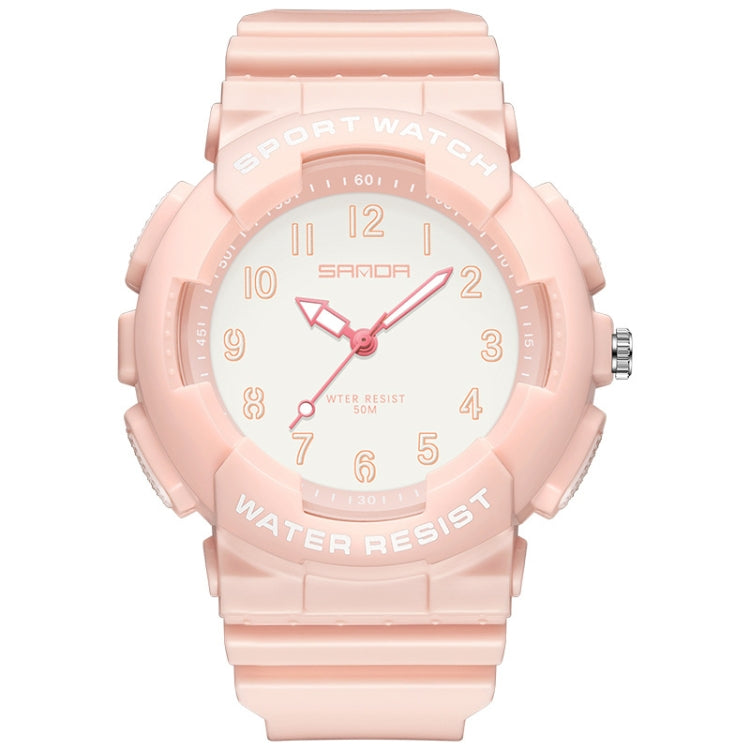 SANDA Small Fresh Digital All-match Waterproof Luminous Student Watch(Cherry Pink) - LED Digital Watches by SANDA | Online Shopping South Africa | PMC Jewellery