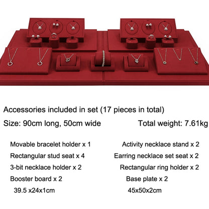 Earrings Bracelets Earrings Jewelry Display Rack Microfiber Jewelry Counter Display Props Set 4 - Jewelry Storages by PMC Jewellery | Online Shopping South Africa | PMC Jewellery