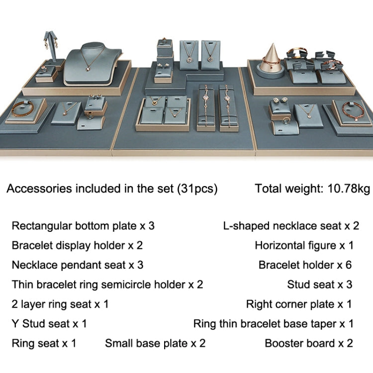 Pearl Gray Jewelry Bracelet Earrings Display Stand Set 7 - Jewelry Storages by PMC Jewellery | Online Shopping South Africa | PMC Jewellery