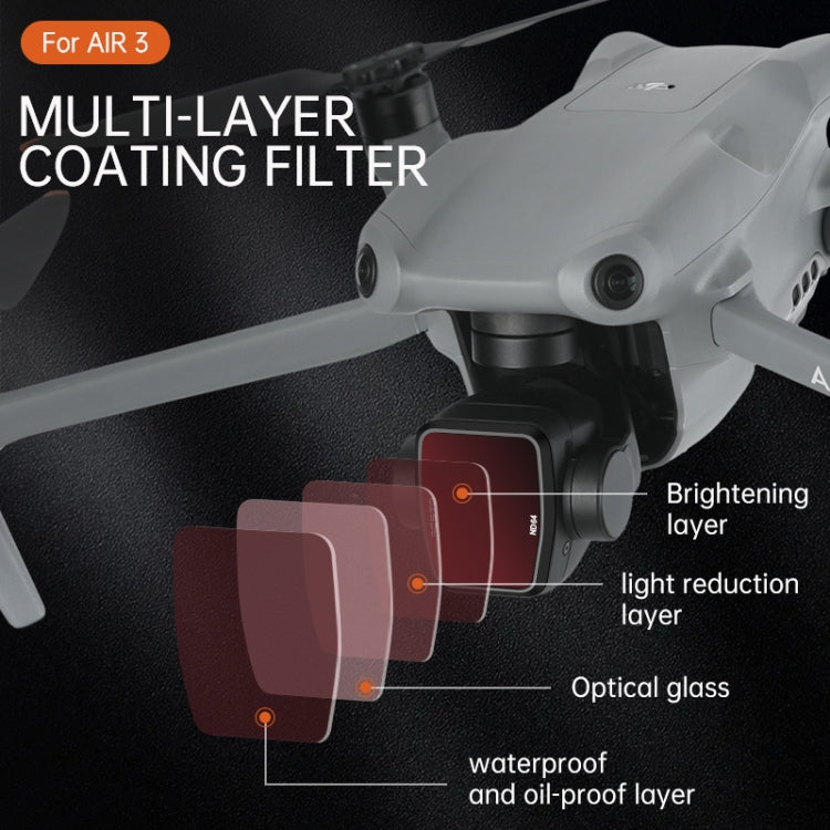 For DJI Air 3 RCSTQ Multi-Layer Coating Waterproof  Filter, Spec: ND-PL32 - Mavic Lens Filter by RCSTQ | Online Shopping South Africa | PMC Jewellery
