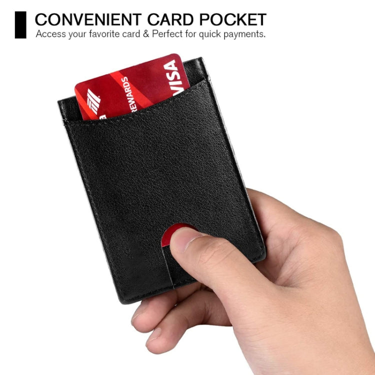 RFID Anti-Theft Brush Leather Multi Card Pocket Coin Wallet Credit Card Case(Flat Pattern+Orange Inside) - Antimagnetic RFID Package by PMC TechLife | Online Shopping South Africa | PMC TechLife | Buy Now Pay Later Mobicred