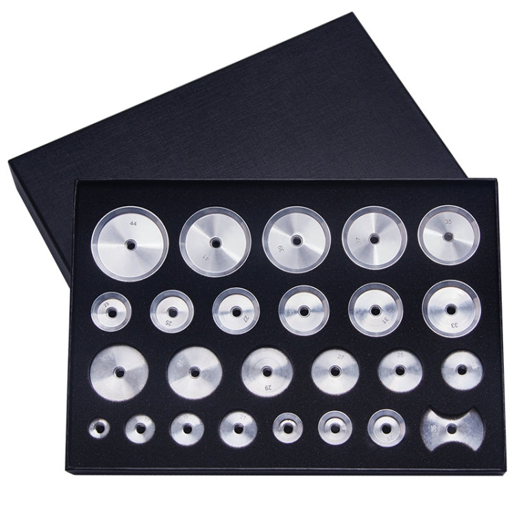 25pcs/set Aluminum Watch Back Case Closer Press Dies Watch Repair Tool - Watch Repair Tools by PMC Jewellery | Online Shopping South Africa | PMC Jewellery