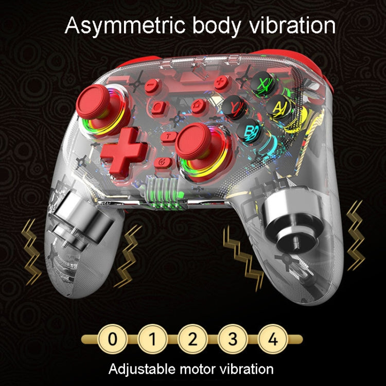 For PS3 / PS4 Dual Vibration Wireless Gamepad With RGB Lights(Red) - Gamepads by PMC Jewellery | Online Shopping South Africa | PMC Jewellery