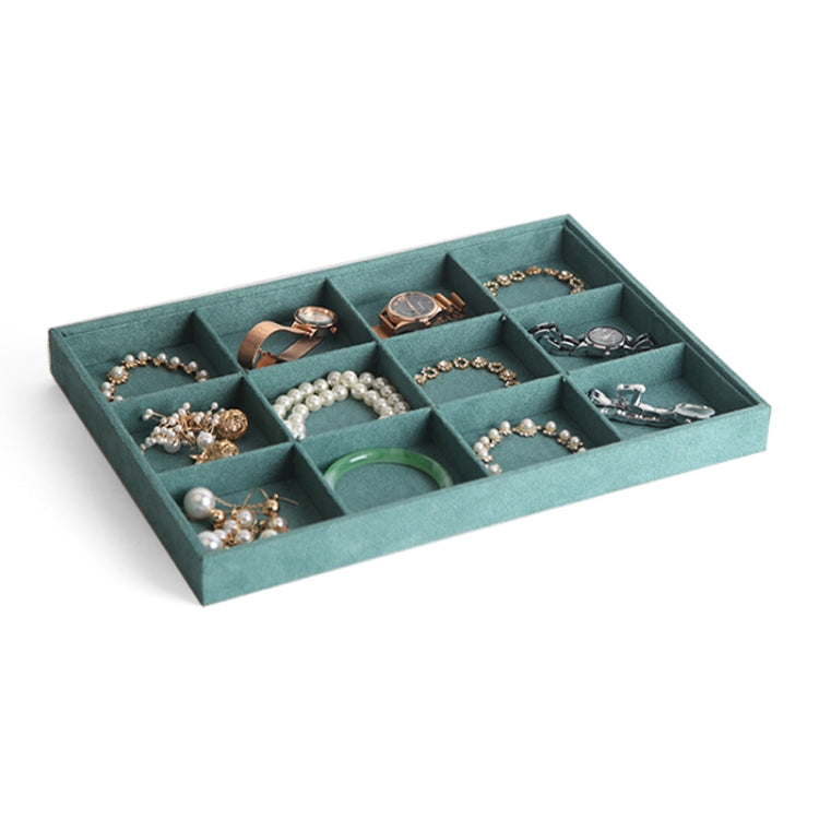 Suede Multifunctional Jewelry Display Tray Necklace Bracelet Bangle Display Case, Style: 12 Grid - Jewelry Storages by PMC Jewellery | Online Shopping South Africa | PMC Jewellery