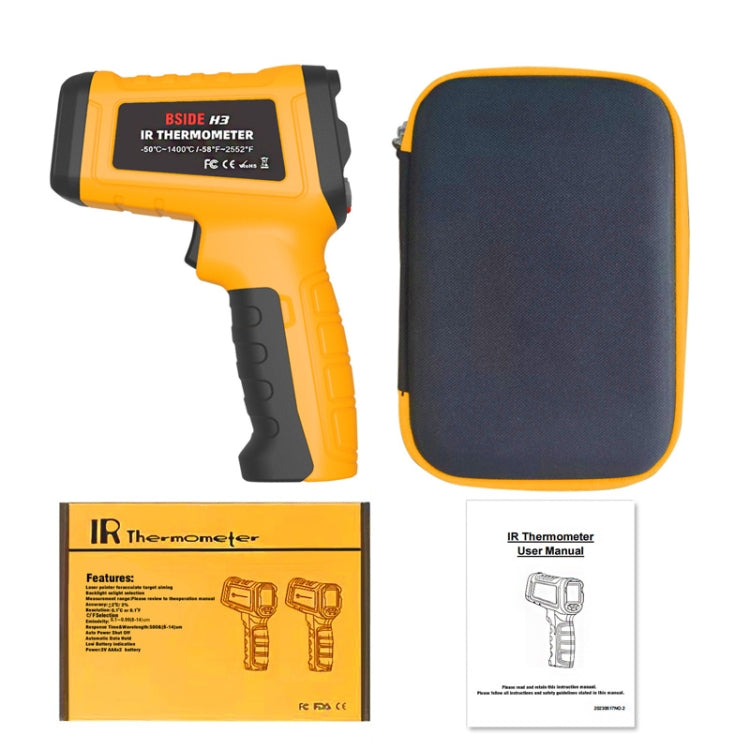 BSIDE H3 High Temperature Infrared Thermometer Handheld Non-Contact Thermometer - Thermostat & Thermometer by BSIDE | Online Shopping South Africa | PMC Jewellery | Buy Now Pay Later Mobicred