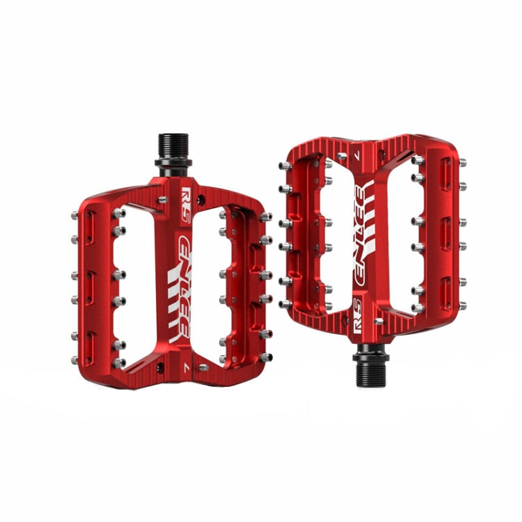 ENLEE R5 1pair Mountain Bike Pedals Bicycle Cycling Wider Non-Slip Footrest Bearing(Red) - Pedals by ENLEE | Online Shopping South Africa | PMC Jewellery | Buy Now Pay Later Mobicred