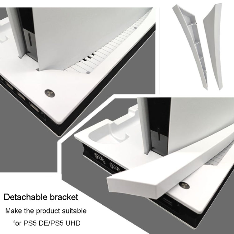 For PS5 Digital / Optical Drive Console Cooling Fan Controller Charging Base With Light Dock Stand(White) - free shipping - PMC TechLife - Order now!