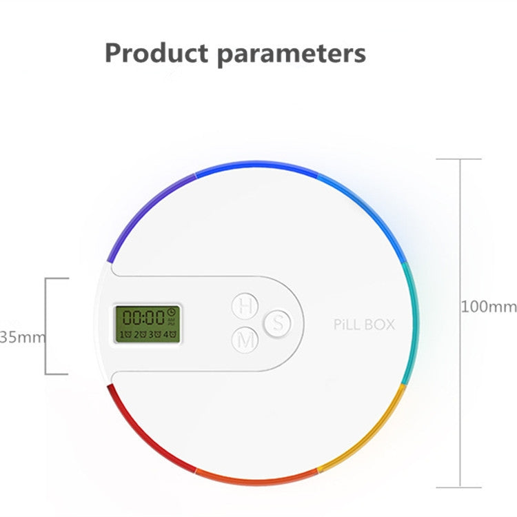One Week Portable Timing Smart Pill Boxes Elder Reminding Electronic Medicine Box(Rainbow) - free shipping - PMC TechLife - Order now!