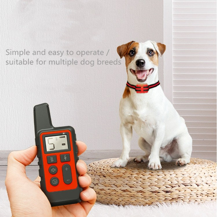 500m Dog Training Bark Stopper Remote Control Electric Shock Waterproof Electronic Collar(Orange) - Training Aids by PMC Jewellery | Online Shopping South Africa | PMC Jewellery