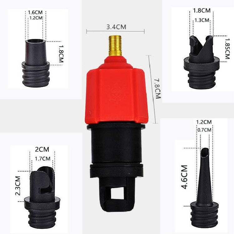 Surfing Paddle Board Rubber Boat Inflatable Bed Air Valve Adapter Car Air Pump Adapter(Red) - Inflatable Pump by PMC Jewellery | Online Shopping South Africa | PMC Jewellery