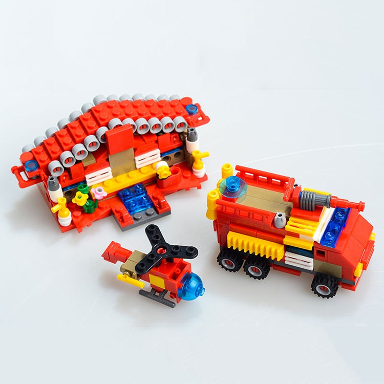 KAZI 16 in 1 Sets Fire Station Building Blocks Compatible City Firefighter Educational Construction Bricks Toys, Age Range: 6 Years Old Above - Building Blocks by PMC Jewellery | Online Shopping South Africa | PMC Jewellery