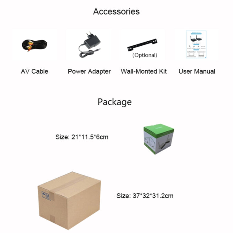 Measy AV220-2 2.4GHz Wireless Audio / Video Transmitter + 2 Receiver, Transmission Distance: 200m - Set Top Box & Accessories by Measy | Online Shopping South Africa | PMC Jewellery | Buy Now Pay Later Mobicred