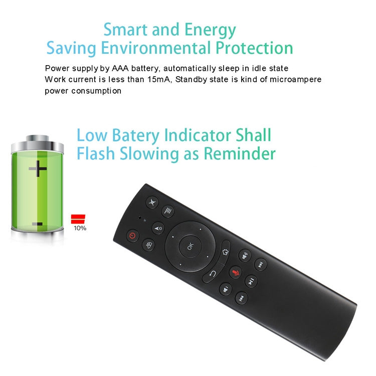 G20S 2.4G Air Mouse Remote Control with Fidelity Voice Input & IR Learning & 6-axis Gyroscope for PC & Android TV Box & Laptop & Projector - MINI PC Accessories & Gadgets by PMC TechLife | Online Shopping South Africa | PMC TechLife