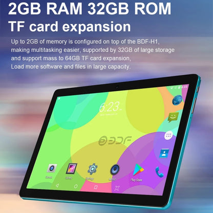 BDF H1 3G Phone Call Tablet PC, 10.1 inch, 2GB+32GB, Android 9.0, MTK8321 Octa Core Cortex-A7, Support Dual SIM & Bluetooth & WiFi & GPS, EU Plug(Orange) - BDF by BDF | Online Shopping South Africa | PMC Jewellery