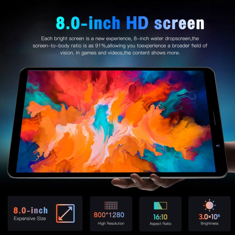 Tab14 / P14 Phone Call Tablet, 1GB+16GB, 8.0 inch Screen, Face Identification, Android 5.0 MTK6582 Quad Core, Network: 3G, GPS, OTG(Blue) - 7.0-8.0 inch by PMC TechLife | Online Shopping South Africa | PMC TechLife