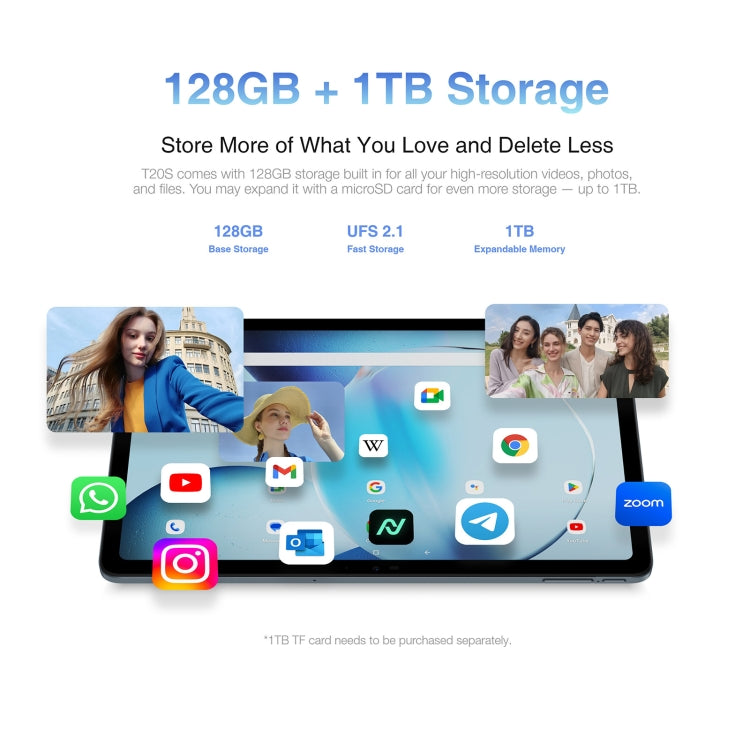 [HK Warehouse] DOOGEE T20S Tablet PC, 10.4 inch, 8GB+128GB, Android 13 Spreadtrum T616 Octa Core 2.0GHz, Support Dual SIM & WiFi & BT, Network: 4G, Global Version with Google Play(Grey) - Other by DOOGEE | Online Shopping South Africa | PMC Jewellery