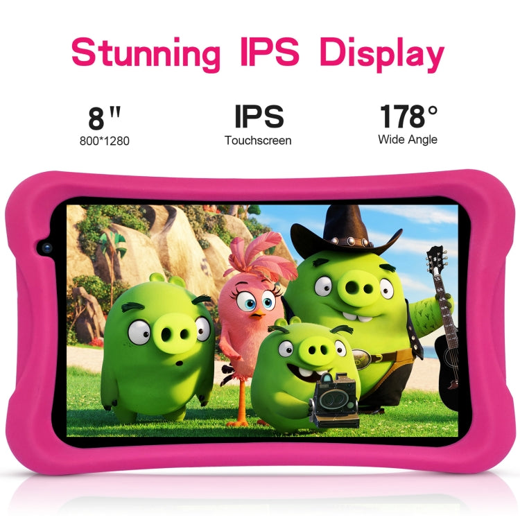 Pritom L8 Kids Tablet PC, 8.0 inch, 2GB+32GB, Android 10 Unisoc SC7731 Quad Core CPU, Support 2.4G WiFi / Bluetooth, Global Version with Google Play, US Plug(Pink) -  by PRITOM | Online Shopping South Africa | PMC Jewellery | Buy Now Pay Later Mobicred