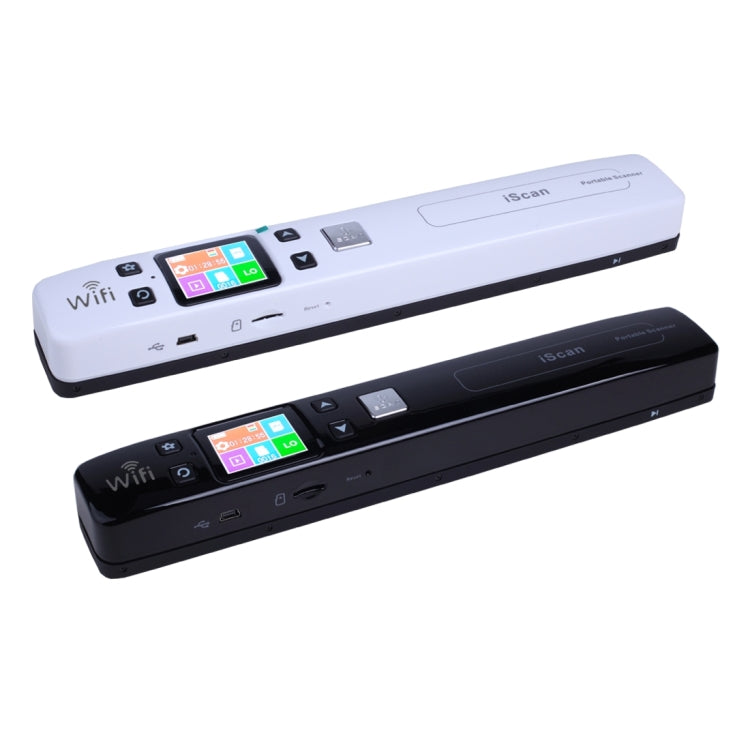 iScan02 WiFi Double Roller Mobile Document Portable Handheld Scanner with LED Display,  Support 1050DPI  / 600DPI  / 300DPI  / PDF / JPG / TF(White) - Portable Scanner by PMC Jewellery | Online Shopping South Africa | PMC Jewellery