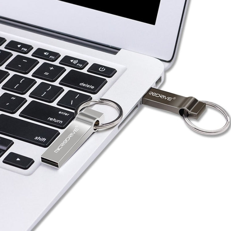 MicroDrive 4GB USB 2.0 Metal Keychain U Disk (Black) - USB Flash Drives by MicroDrive | Online Shopping South Africa | PMC TechLife