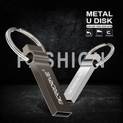 MicroDrive 8GB USB 2.0 Metal Keychain U Disk (Black) - USB Flash Drives by MicroDrive | Online Shopping South Africa | PMC Jewellery