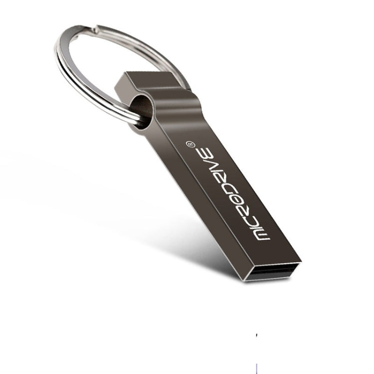 MicroDrive 128GB USB 2.0 Metal Keychain U Disk (Grey) - USB Flash Drives by MicroDrive | Online Shopping South Africa | PMC Jewellery