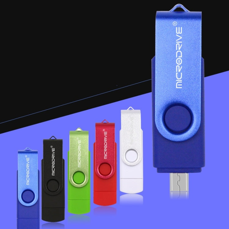 MicroDrive 32GB USB 2.0 Mobile Computer Dual-use Rotating OTG Metal U Disk (Red) - USB Flash Drives by MicroDrive | Online Shopping South Africa | PMC TechLife | Buy Now Pay Later Mobicred